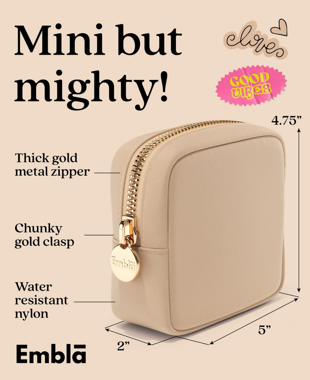 Embla Make-up-Tasche, Koffer S Sand, S Sand