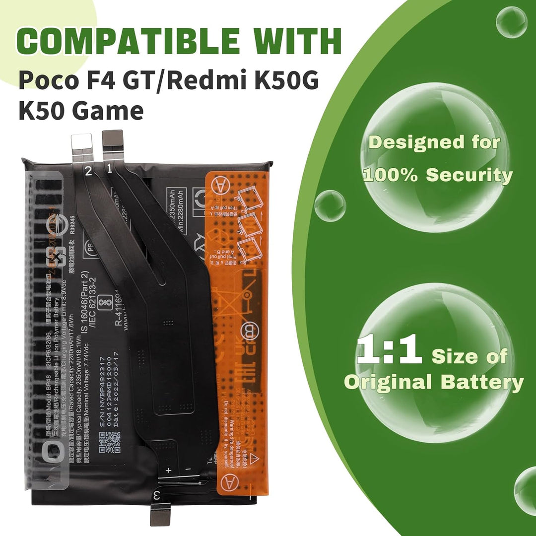 Neu BP48 Akku Kompatibel mit Xiaomi Poco F4 GT/Redmi K50G K50 Game with Werkzeugsatz