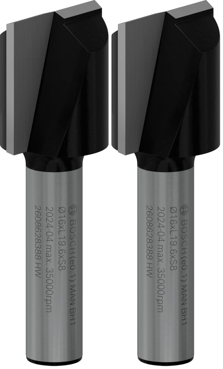 Bosch Professional Nutfräser Standard for Wood (für Holz, Ø 16 mm, Arbeitslänge 20 mm, Zubehör Handf