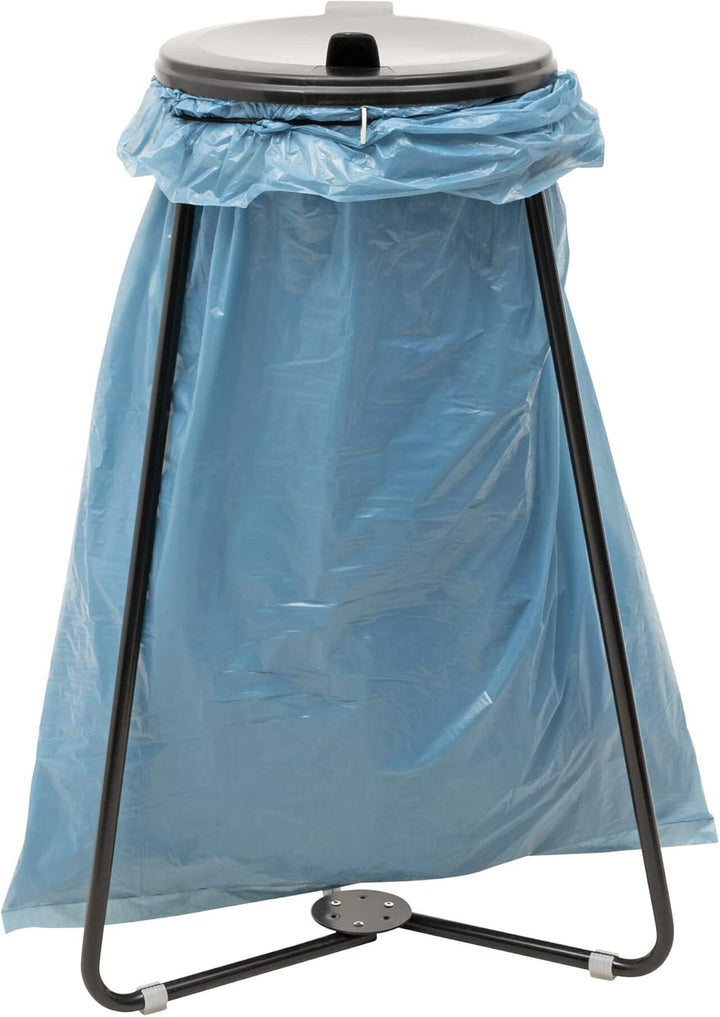 STIER Müllsackhalter, Müllsackständer, 120 Liter, aus stabilem, verzinktem Stahl, mit praktischem Sp