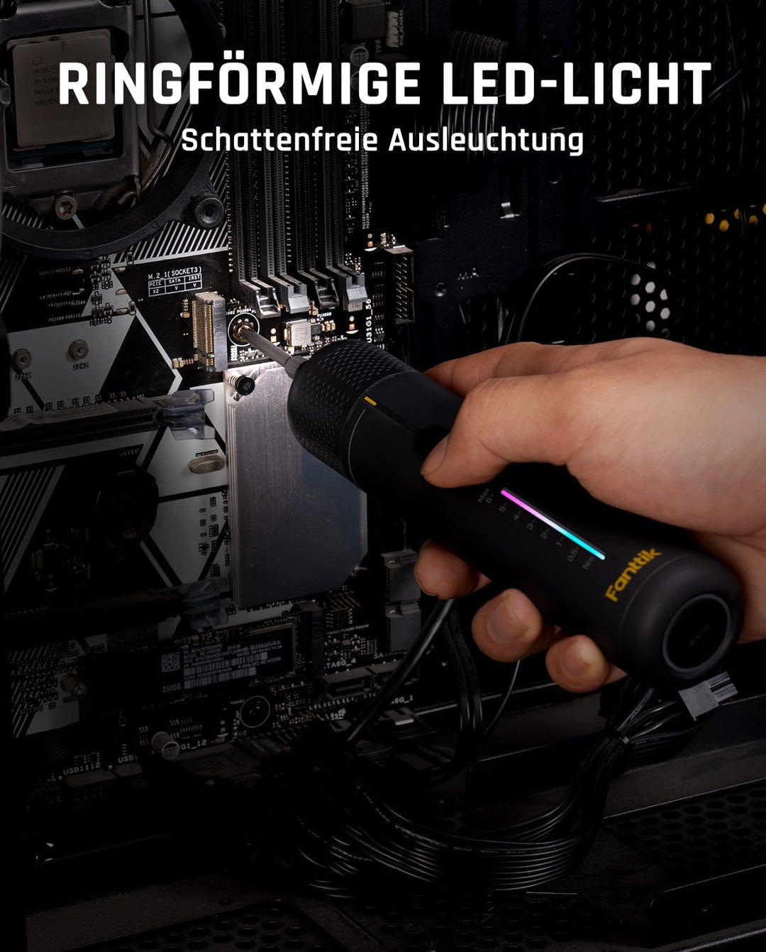 Fanttik S2 Pro Max Elektroschrauber Akkuschrauber Set, 7 Drehmomenteinstellungen, 0,5 bis 6 Nm, 16 m