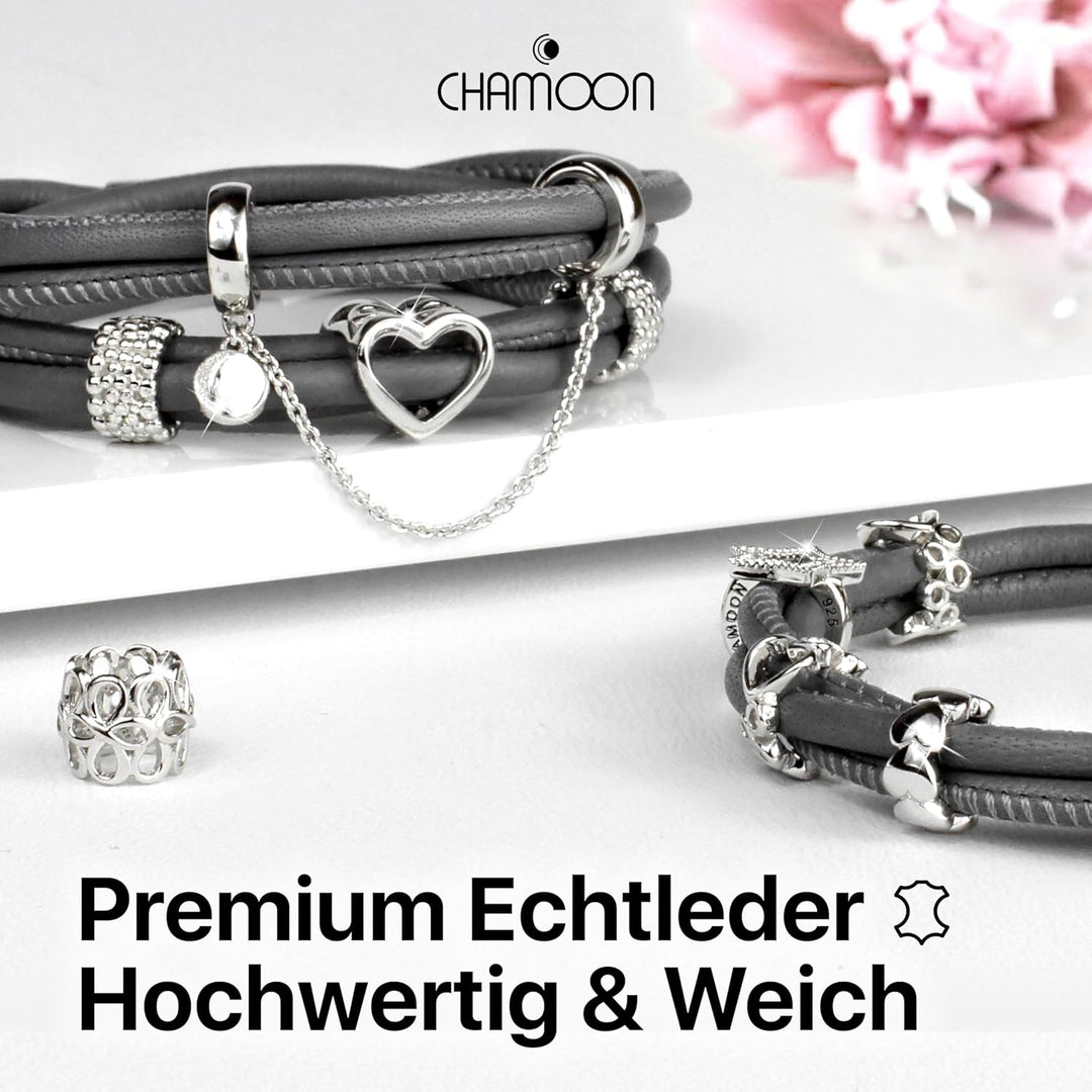 CHAMOON® Premium Lederarmband für Damen | Besonders fein &amp; weich | Praktischer Magnetverschluss aus