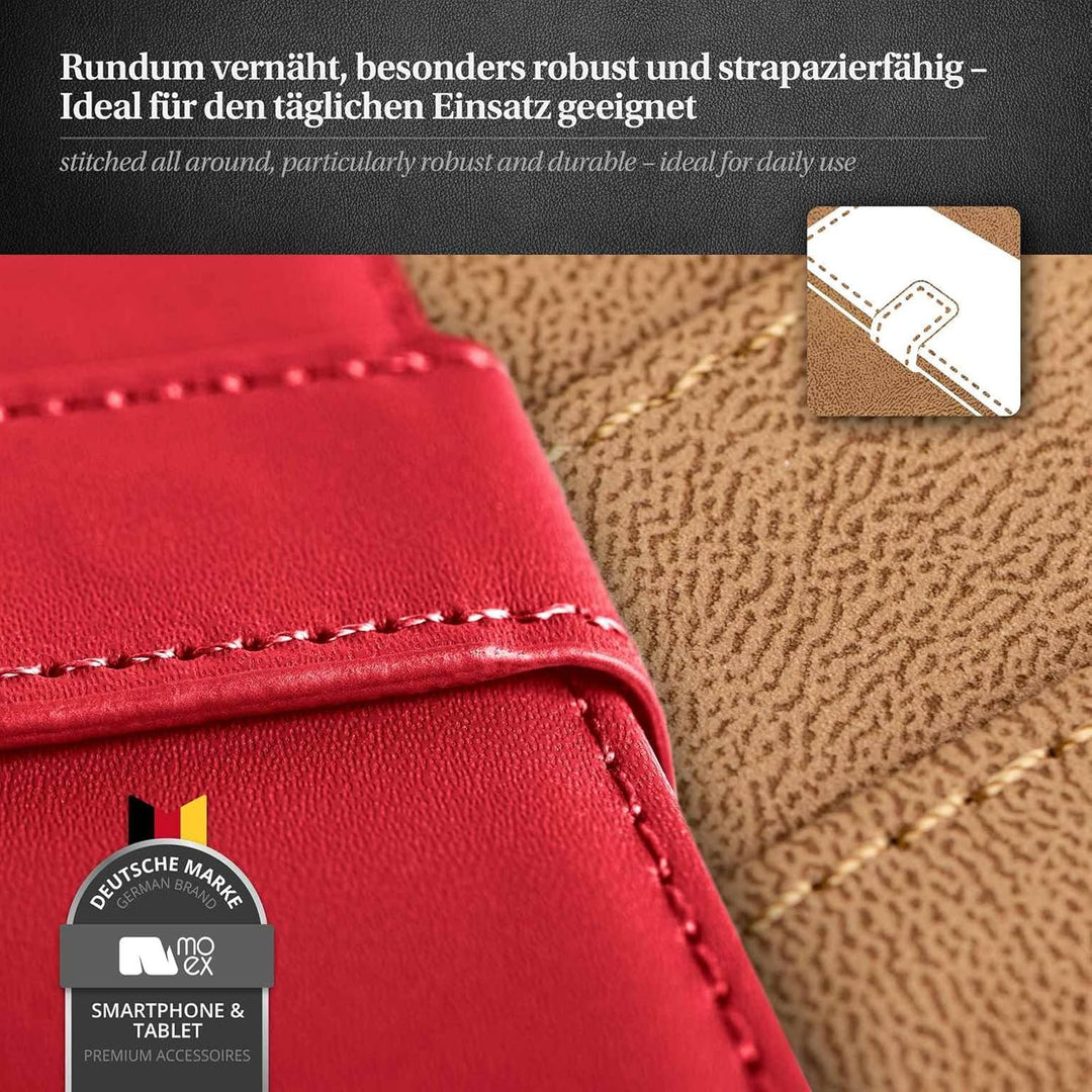 moex Book Case für Samsung Galaxy S2 / S2 Plus Handyhülle mit Kartenfach, Hülle klappbar 360 Grad Sc