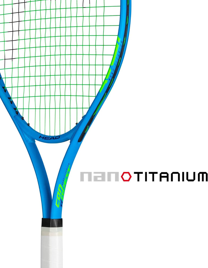 HEAD Ti. Conquest Tennis Racket - Pre-Strung Head Light Balance 27 Inch Racquet blau 4 1/4, blau 4 1