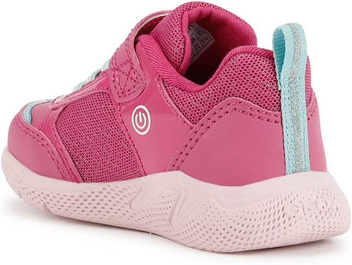 Geox Mädchen B Sprintye Girl D Sneakers 20 EU Fuchsia Aqua, 20 EU Fuchsia Aqua