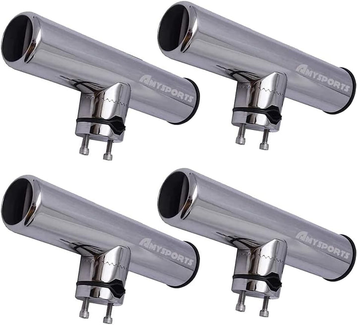 AMYSPORTS Rutenhalter Edelstahl auf Angelrutenhalter für Schienen 3/4" bis 1" 19mm bis 25mm