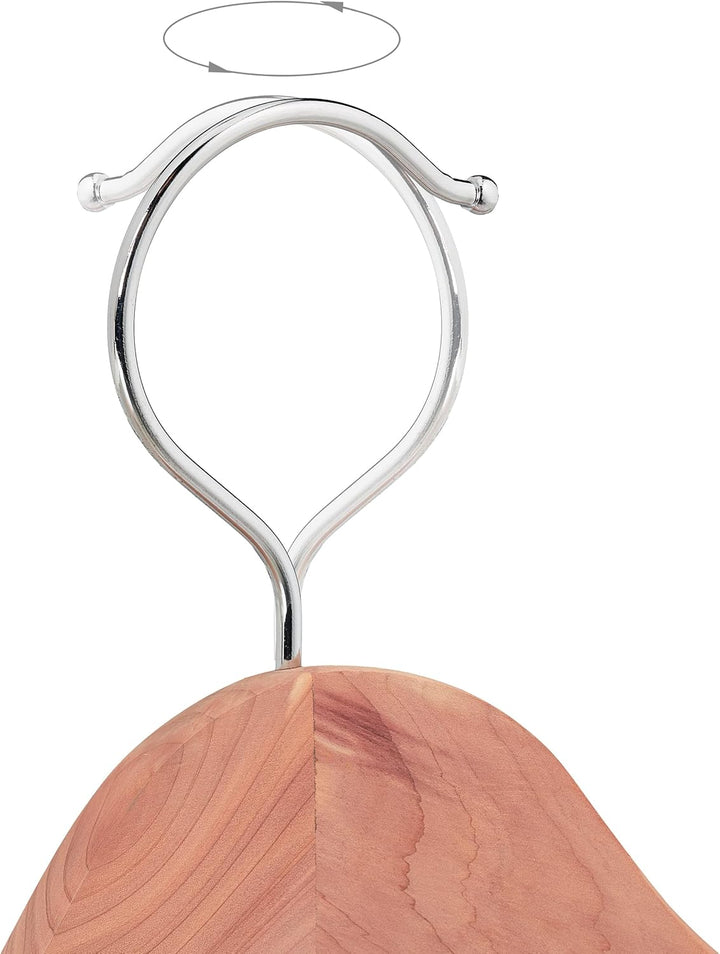 Relaxdays 40 x Anzugbügel Zedernholz, Mottenschutz, rutschfest & stabil, breite Kleiderbügel mit Ste