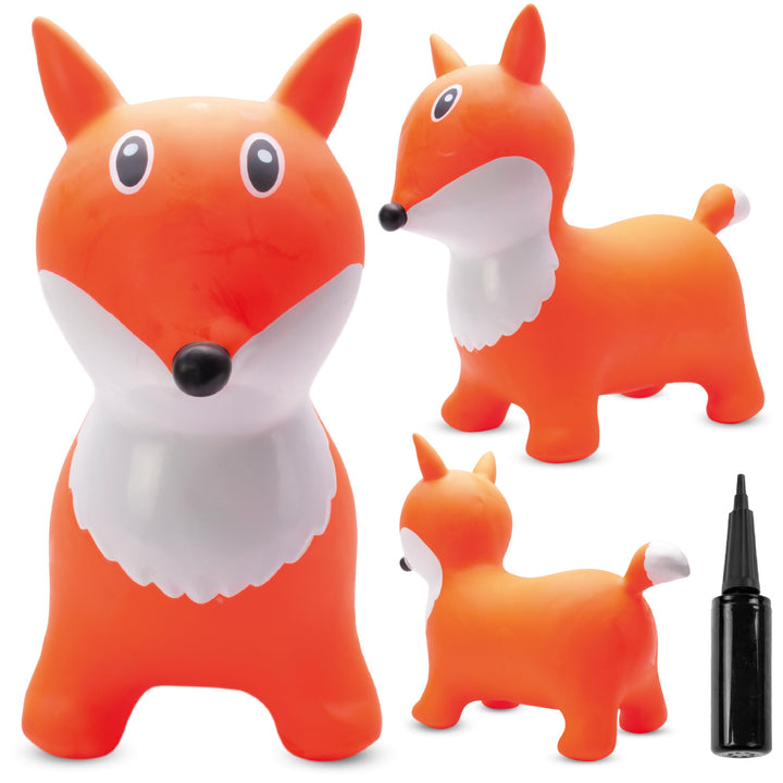 sun baby Hüpftiere ab 1 Jahr mit Pumpe aufblasbares Hüpfspielzeug aus Hochwertigem und Strapazierfäh