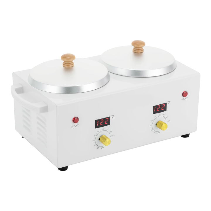 Doppeltopf-Wachserhitzer, 200W Elektrische Wachserhitzungsmaschine mit 2 Töpfen 600ml x2, Profession