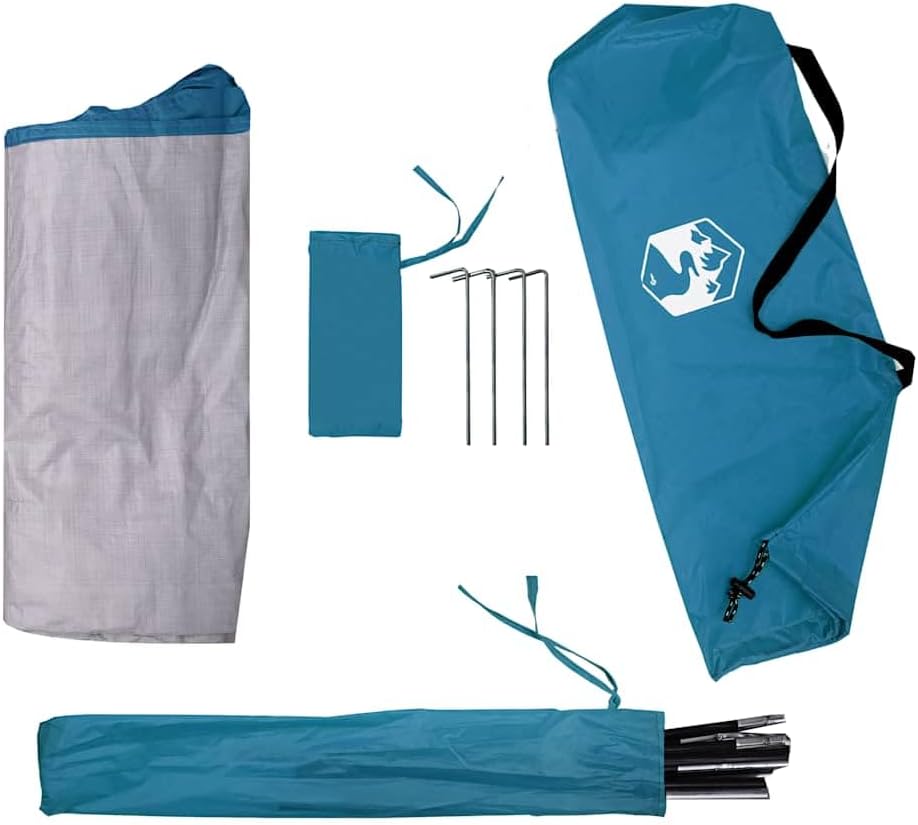 vidaXL Lagerzelt 9 Fächer Gartenzelt Unterstand Campingzelt Zelt 185T TAFT Blau, Blau