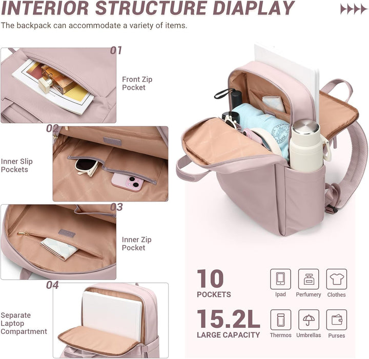 GOLF SUPAGS Laptop Rucksack für Damen Casual Daypack für Reise Arbeit Schulrucksack Teenager passend