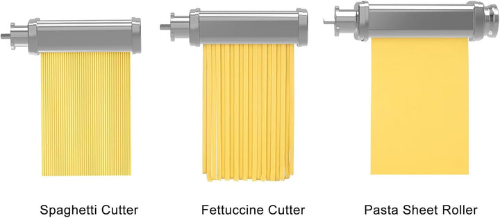 3-in-1 Nudelmaschinen-Aufsatz Set für Kenwood kMix | Edelstahl Nudelwalze &amp; Schneidewerkzeug Set | 8