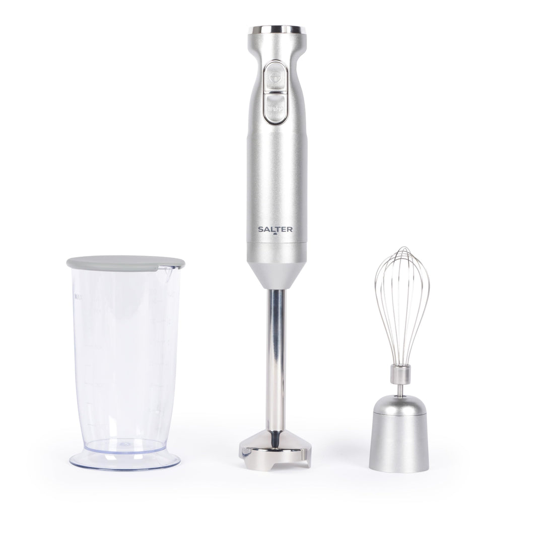 Salter Aspen Blend &amp; Whisk Pro, 2-in-1 Stabmixer, Handrührgerät mit Zerkleinerer, Edelstahlklinge, v