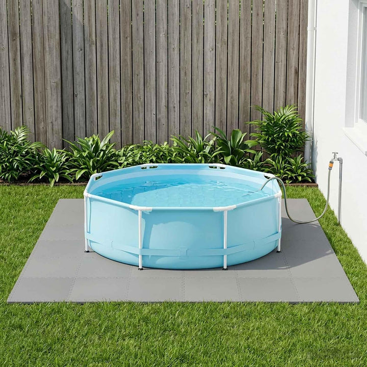 vidaXL Pool Bodenschutzmatte 40 STK. Grau 14,4 m² Eva-Schaum