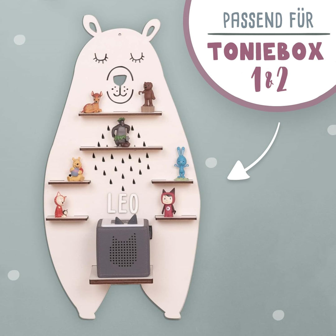 HeLLo mini Personalisiertes Regal für die Toniebox Junge - Wandregal mit Wunschnamen fürs Kinderzimm