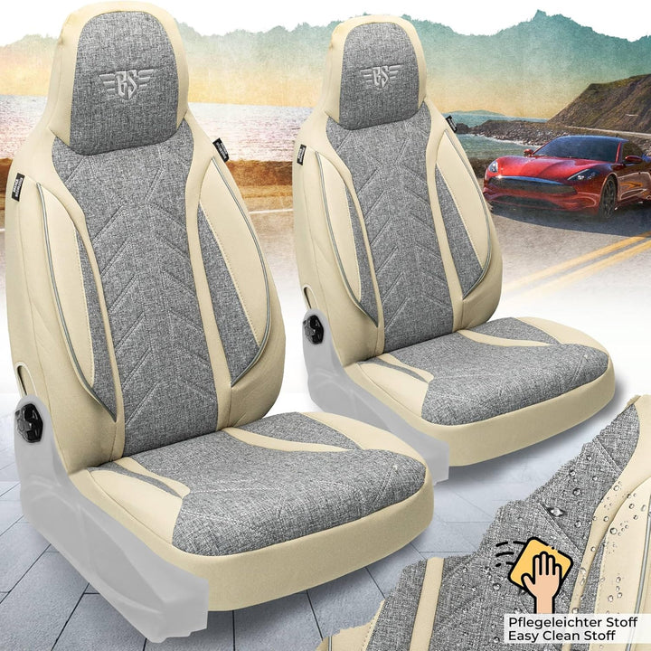 BREMER SITZBEZÜGE Mass Sitzbezüge Schonbezüge für VW Touran 2 PLKT209 PLKT209 - Grau/Beige Touran 2,