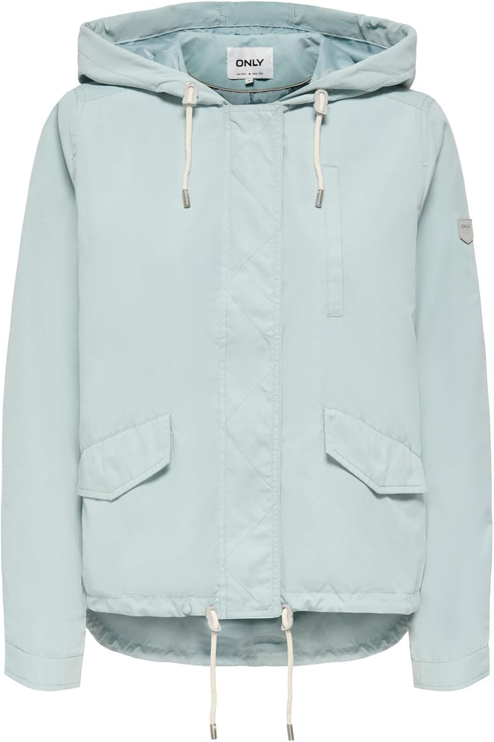 ONLY Damen Onlskylar Hood Spring Jacket Cc OTW Jacke, XL Gray Mist