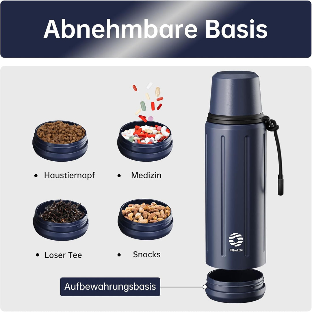 Thermoskanne mit Becher 1l (72 Stunden Kalt & 24 Stunden Heiss) Thermosflasche Kaffee Tee Thermobech