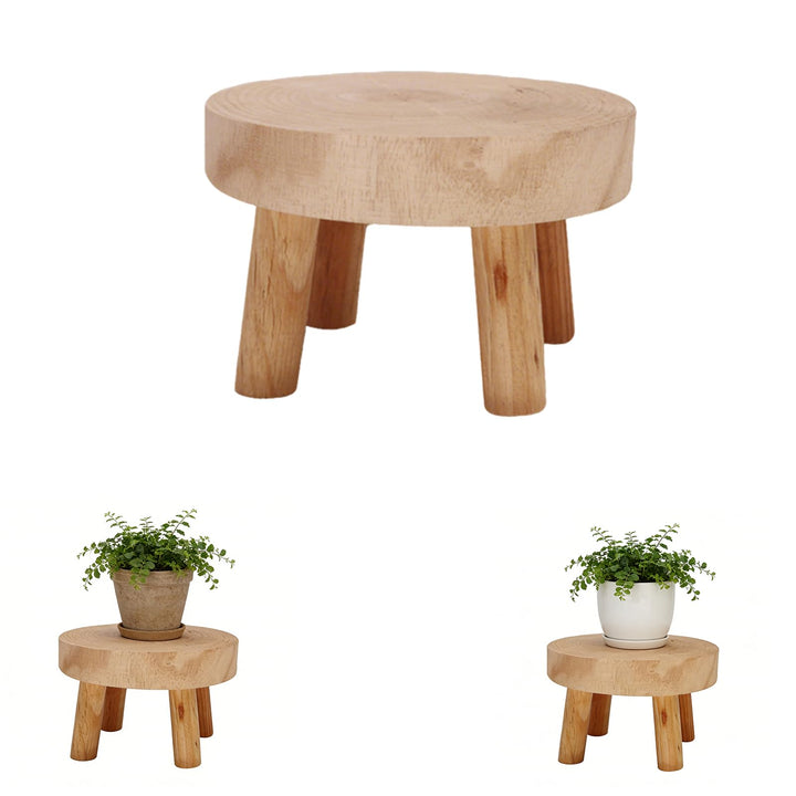 Pflanzenständer Holz,Generisch Blumenhocker Holz,Holzhocker Als Ausstellungsständer, Pflanzenstützen