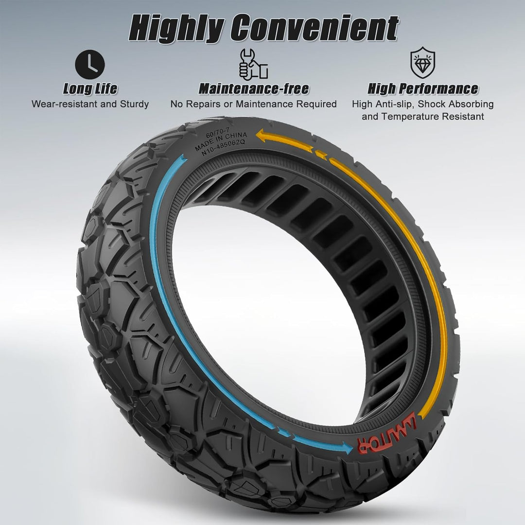 60/70-7.0 Reifen Offroad für Xiaomi 4 Pro Vollgummireifen E-Scooter (1. Gen), Abriebfeste & Pannensi