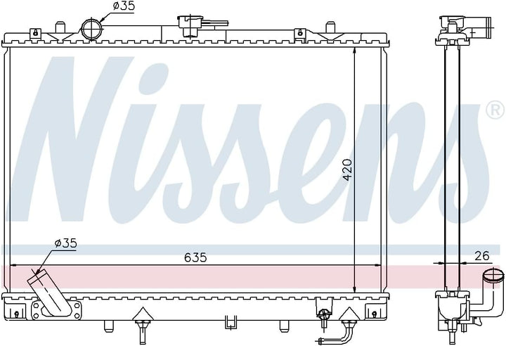 Nissens 68154 Kühler, Motorkühlung