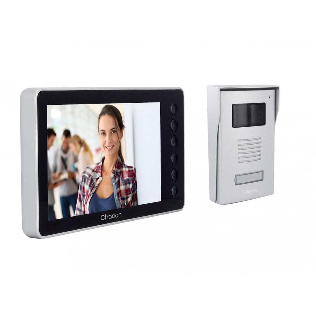 Kabelgebundenes Videotelefon mit 7 Zoll Display – Schwarz 7" Weiss, 7" Weiss