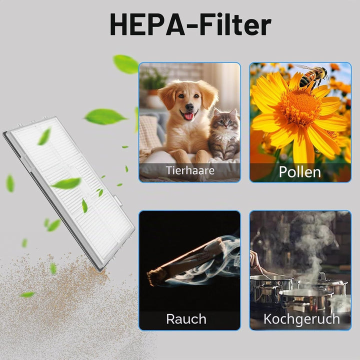 Zubehörset für Roborock S8 Pro Ultra 4*Saugroboter, Ersatzteile Enthält Hauptbürsten Filter Staubbeu