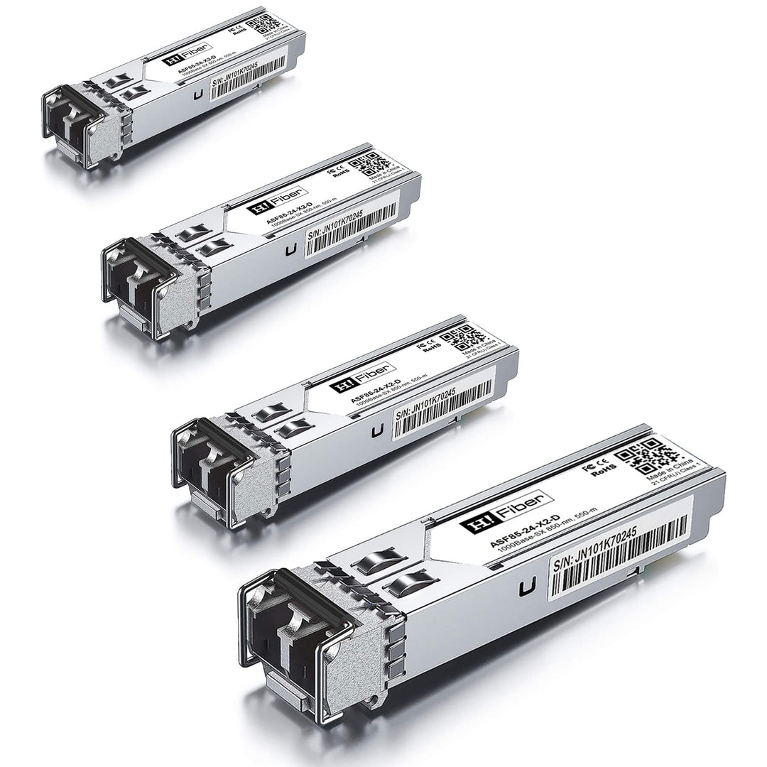 H!Fiber 1.25Gb/s SFP 1000Base-SX Transceiver, 550Meter, LC Modul Kompatibel für Cisco GLC-SX-MMD, Ub