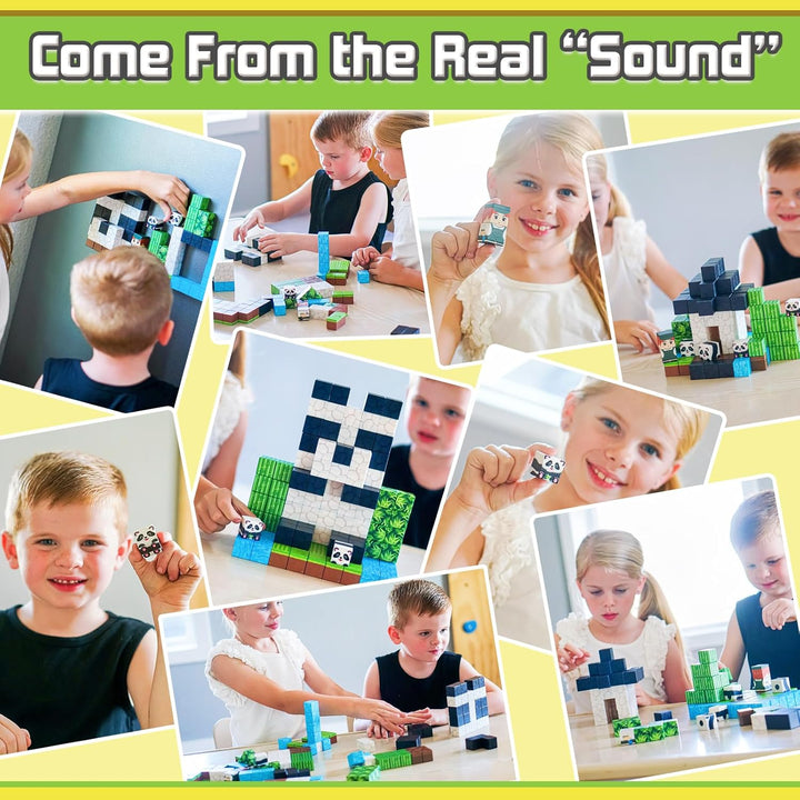 Magnetische Bausteine - Build Mine Magnete Welt Set, Magnet Panda magnet bausteine Magnetspiel für K