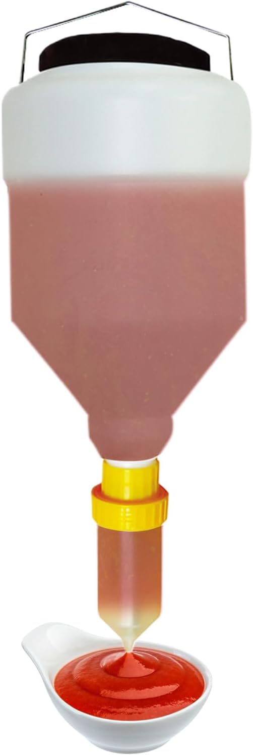 Generisch Ketchup Spender | Kopfüber verwendbare Spezialflasche für Sossen,3,5 Liter Auslaufsicherer