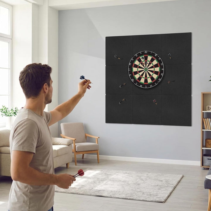 Dartscheibe Wandschutz,Dartmatte, 35,43 Zoll × 35,43 Zoll × 0,5 Zoll | 0,5 Zoll dick, selbstklebend,