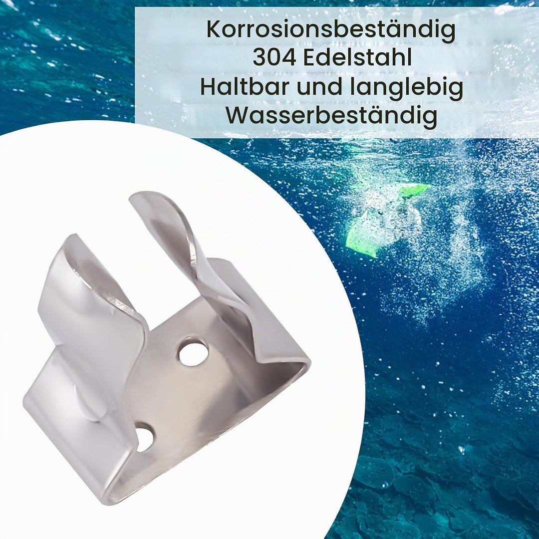 GORGECRAFT 4Stk Bootshakenhalter Mit 4Stk Schrauben Edelstahl-Federklemme Werkzeughalter Passend Für