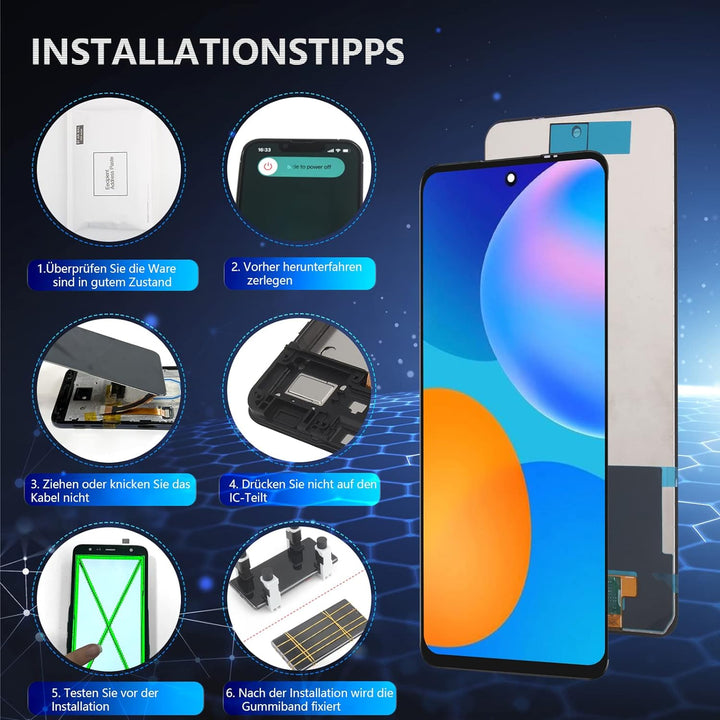 RongZy Display für Huawei P Smart 2021 PPA-LX2 LCD-Bildschirm Ersatz Touch Display Digitizer Baugrup