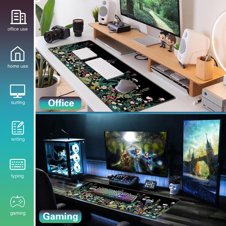 Mousepad XXL,900x400(35.4×15.7in) Gaming Mauspad mit genähten Kanten, rutschfeste Gummimatte,wasserd