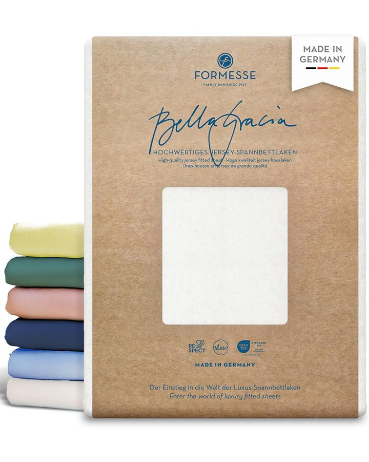 Formesse Boxspring Topper Spannbettlaken Bella Gracia La Piccola wollweiss, 180x200 cm