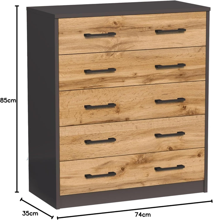 Home Collective Schuhschrank mit 5 aufklappbaren Schubladen Schuhregal mit 5 Fächern weiche abgerund