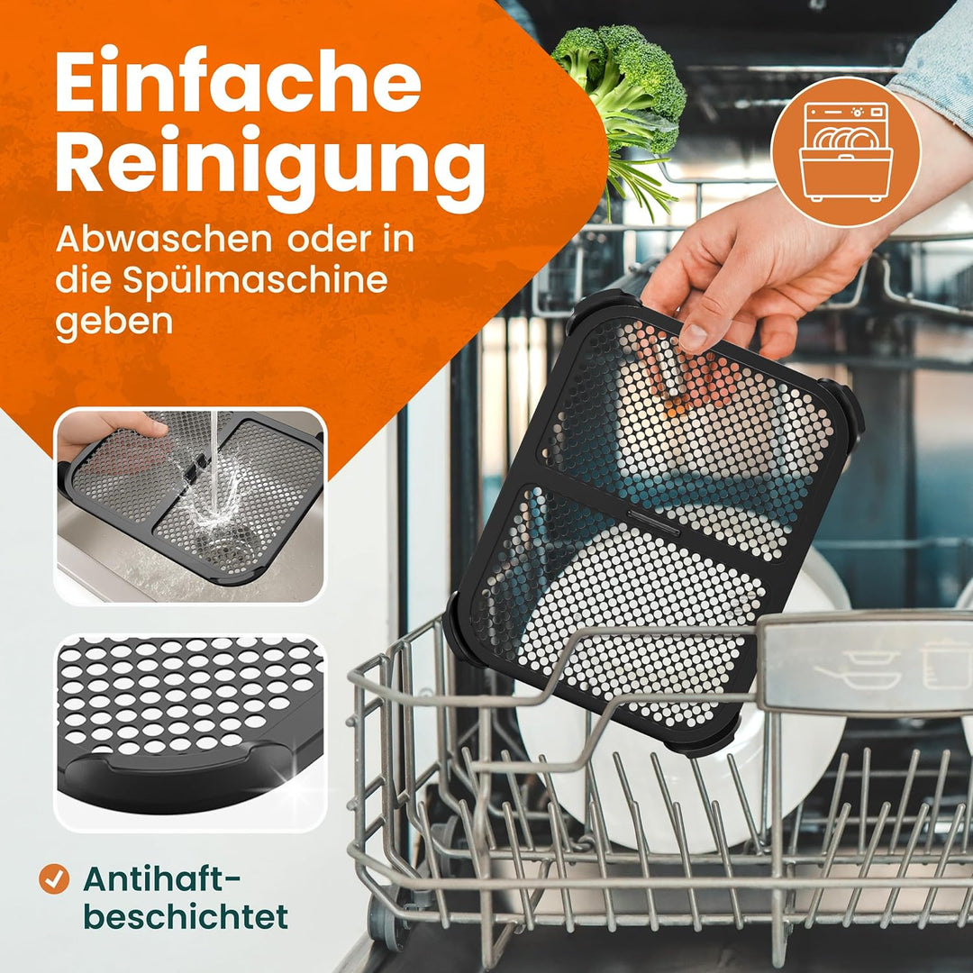 2x Premium Spritzschutz Ninja AF400EU | Spritzschutz Airfryer Ninja [TESTSIEGER] Ninja Heissluftfrit