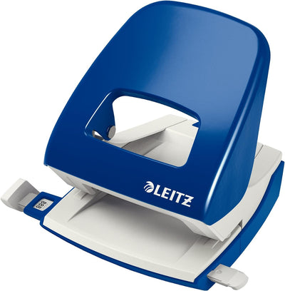 Leitz Büro Heftgerät und Locher-Set, Für 30 Blatt, Ergonomische Design, Blau, NeXXt-Serie, 50950035