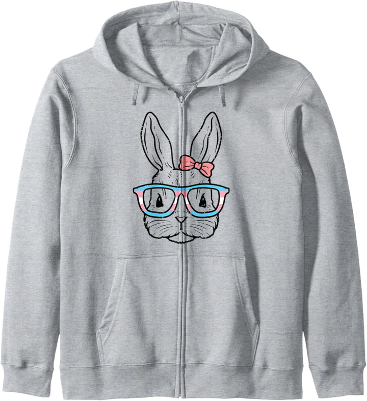 Bunny Rabbit Glasses LGBT Transsexual Transgender Tran Pride Kapuzenjacke