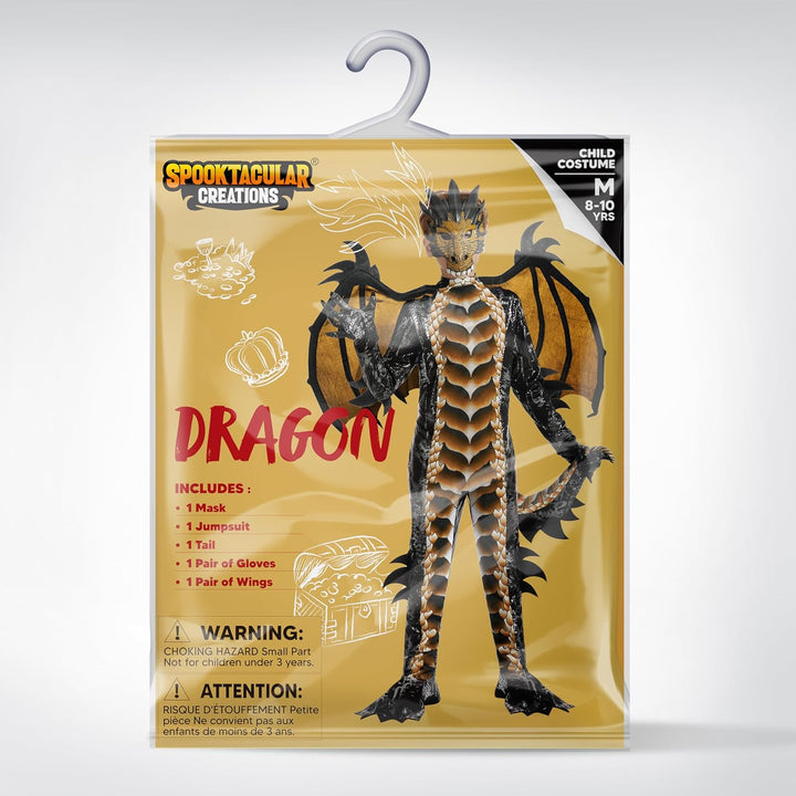 Spooktacular Creations Kind Jungen Drachenkostüm, Drachenflügel und Maske, Halloweenanzug Drachenanz