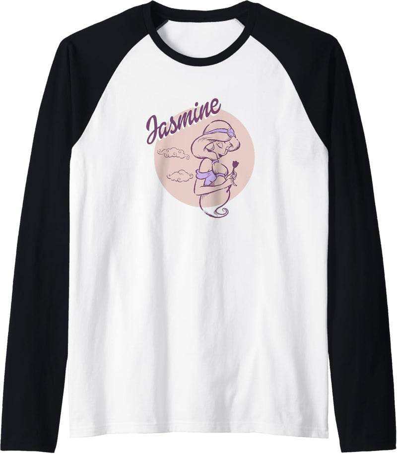 Disney Aladdin Jasmine Circle Sketch Portrait Raglan