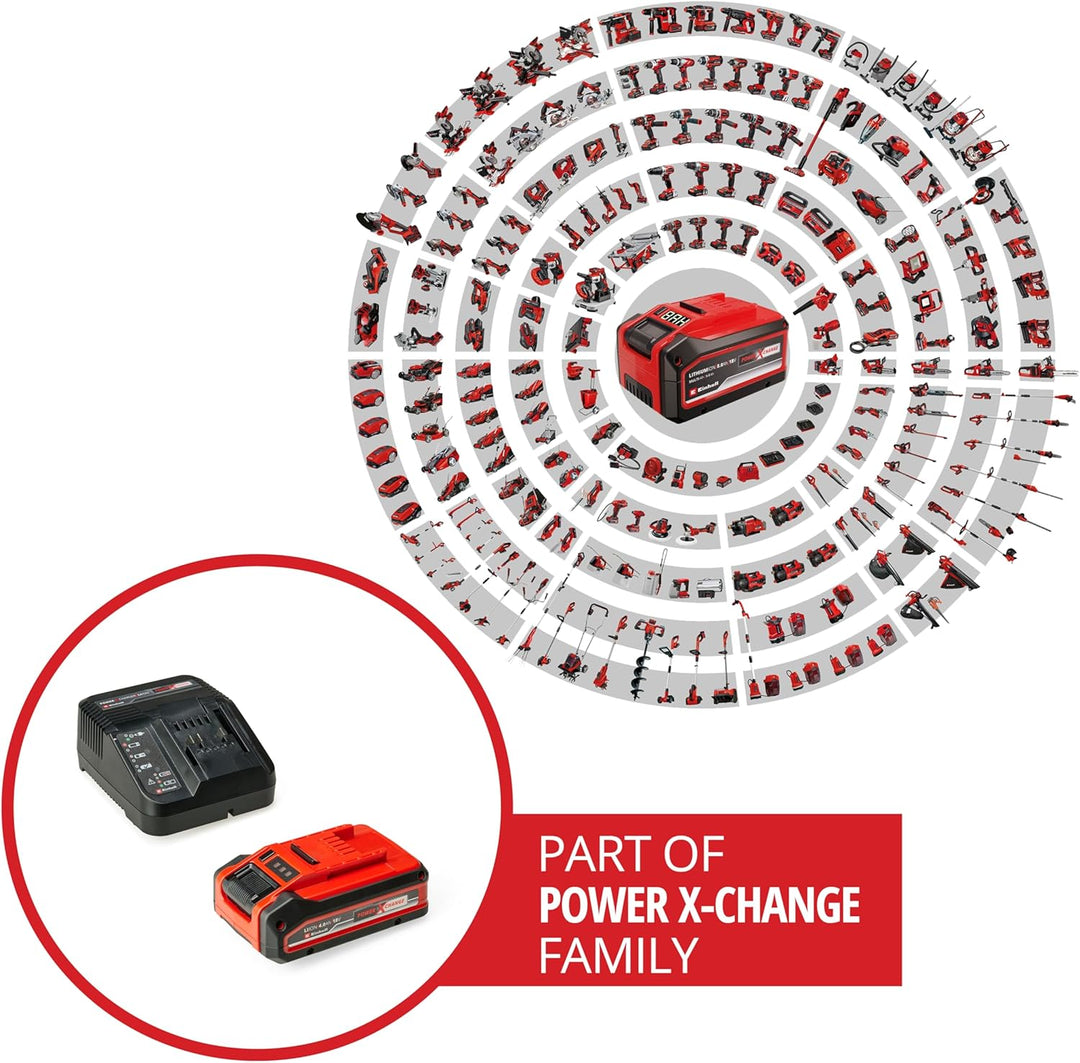 Original Einhell 4 Ah Plus Power X-Change Starter Kit (1x 18 V 4 Ah Plus Akku, 1x 3 A Ladegerät, 75