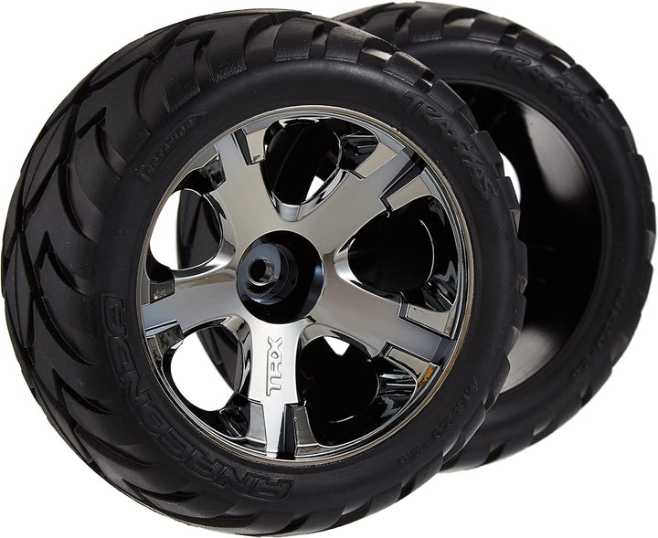 Traxxas 3776A All-Star mit Anaconda GP RR/EP FR Reifen und Rad Modellautoteile, schwarz/Chrom