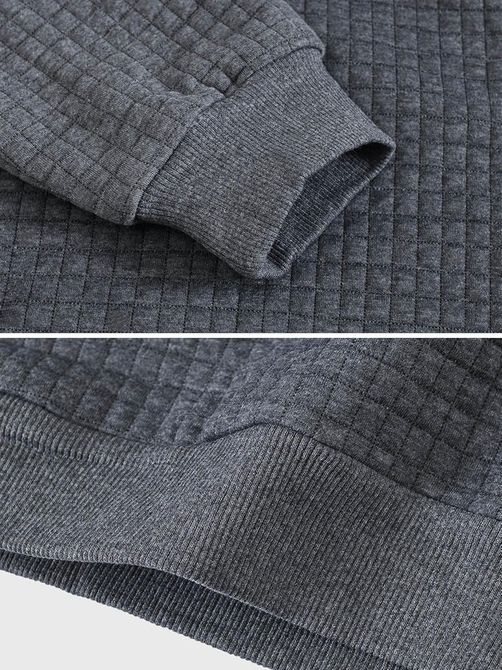YuKaiChen Herren Kapuzenpullover Casual Langarm Karierten Kordelzug Jacquard Hooded Sweat mit Fleece