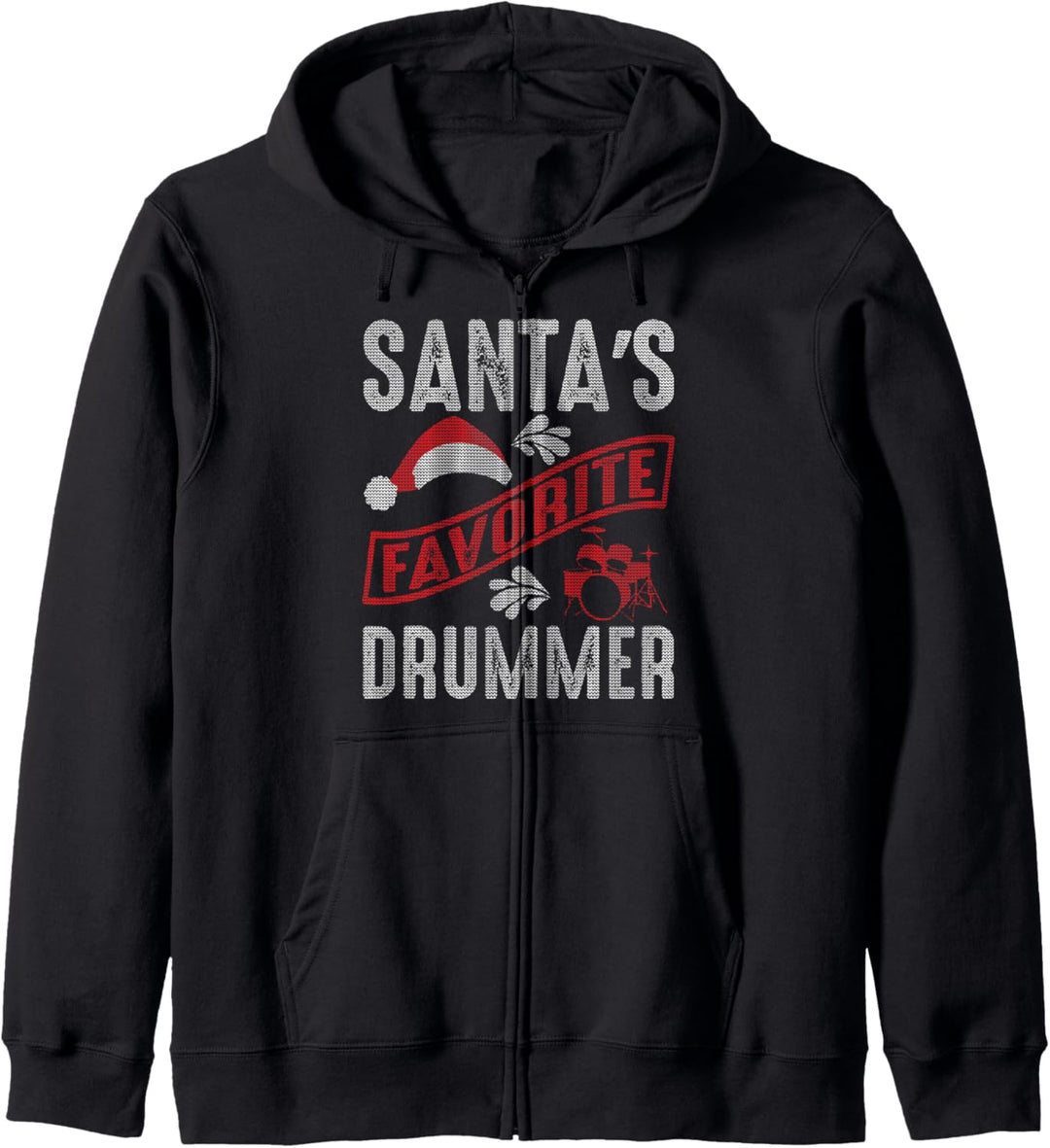 Santa's Favorite Drummer Nikolaus liebster Schlagzeuger Kapuzenjacke