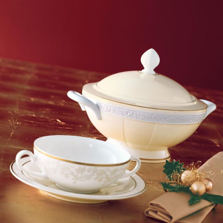 Villeroy & Boch Ivoire Suppentasse mit Untertasse 2tlg.