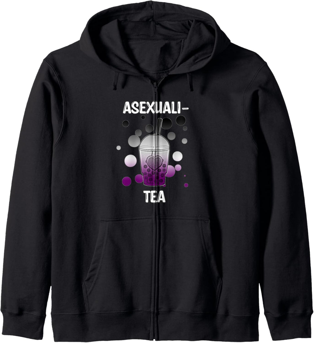 Asexuell Pride Flag Asexuali-Tee Boba Tea Lustiges Zitat Ace Kapuzenjacke