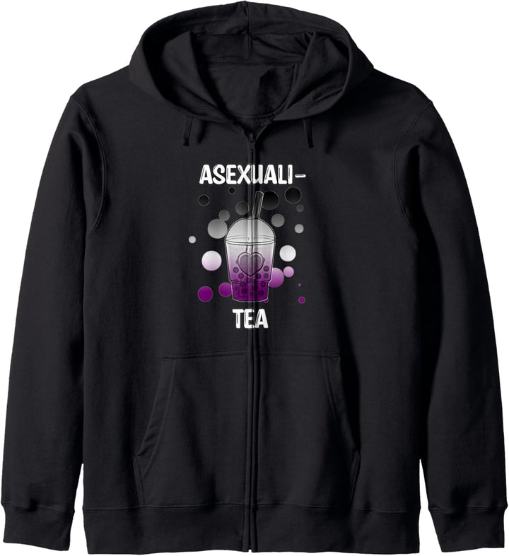 Asexuell Pride Flag Asexuali-Tee Boba Tea Lustiges Zitat Ace Kapuzenjacke