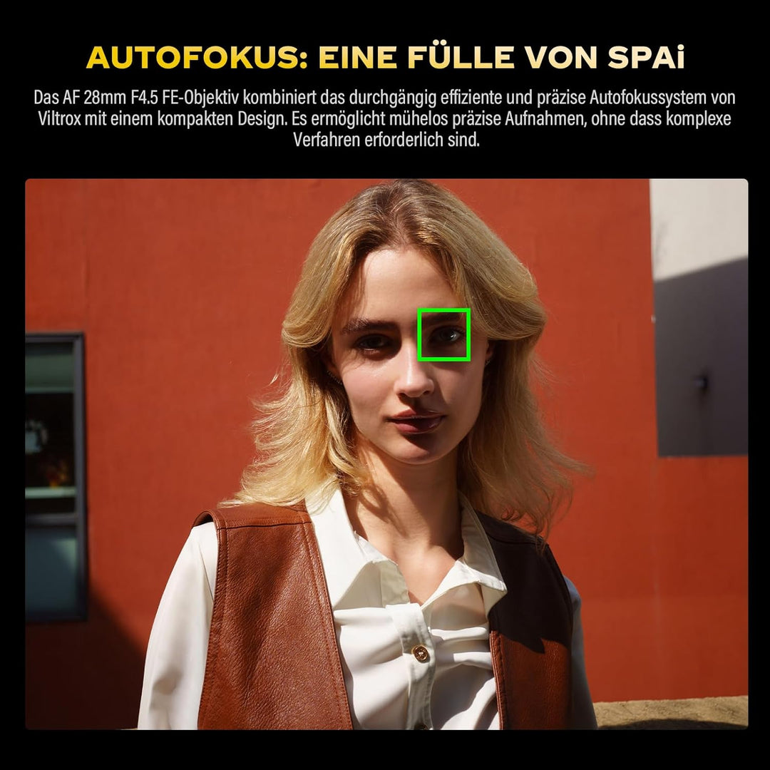 VILTROX 28mm F4.5 Ultradünn Pfannkuchen-Objektiv E-Mount Autofokus 28 mm f/4.5 FE Chip-Grösse Full F