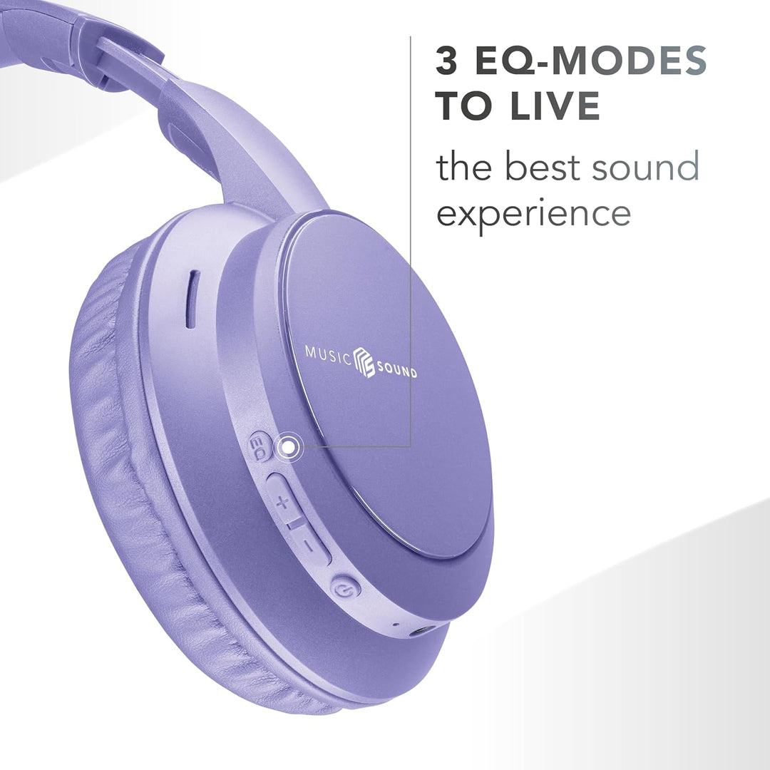 Music Sound Boost, Kabellose Around-Ear-Kopfhörer mit integriertem Mikrofon, 3 EQ-Modi, bis zu 8 Stu
